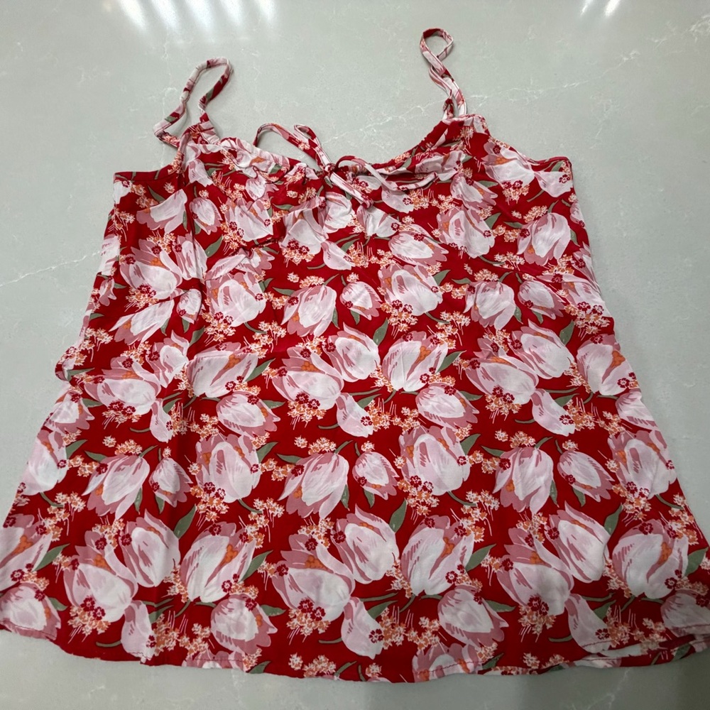 & Other Stories Red and Pink Floral Camisole New w/ Tags, 12